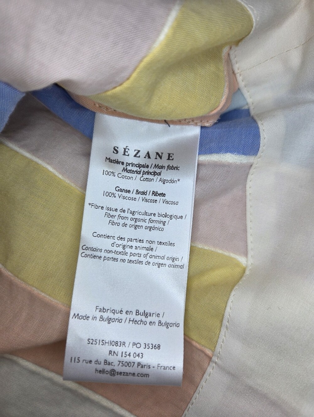 Sezane Maelline Shirt 34 - Picture 6 of 7